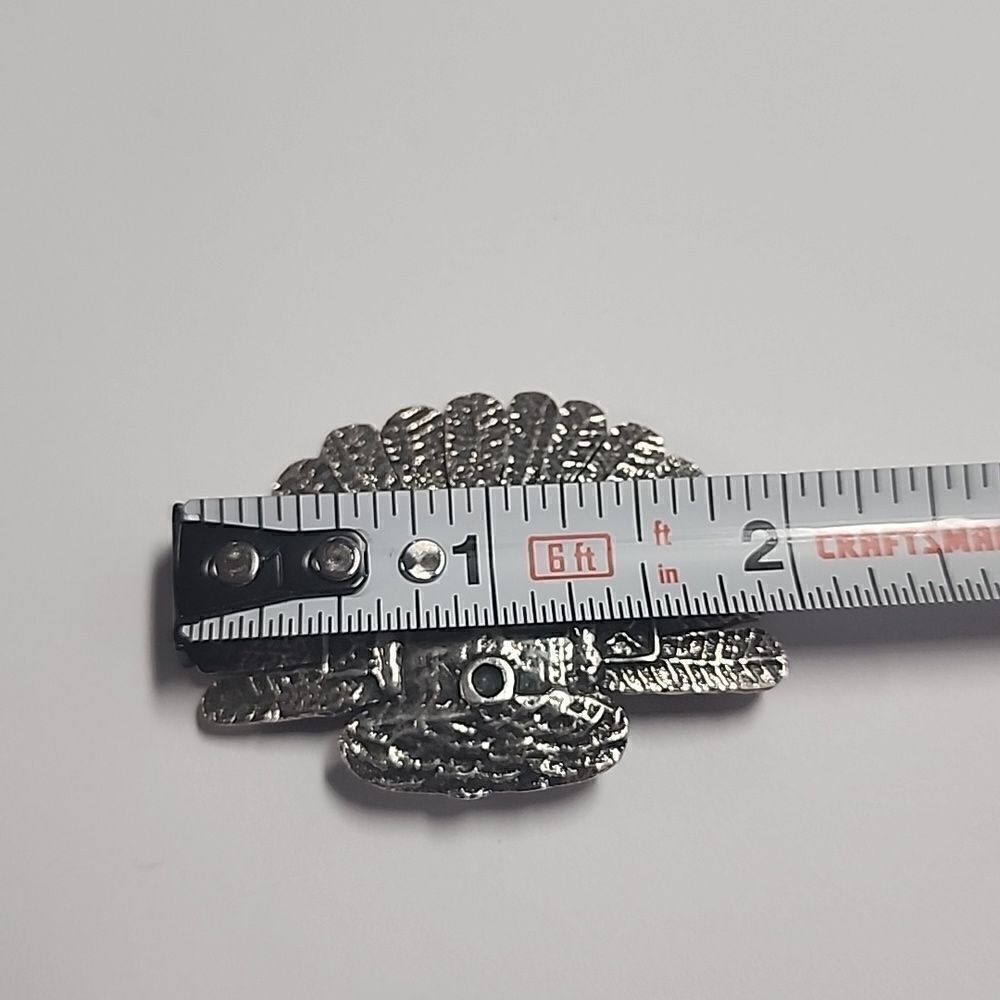 RARE Sterling Kachina Head Dress Brooch Pin Unisex Mens Womens 925 - Picture 7 of 8